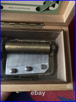 Vintage Swiss Thorens Music Box 50 Notes 4 Songs Marcheta Rio Rita Two Hearts