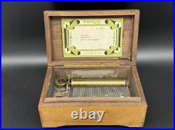 Vintage Swiss Thorens Pre Reuge Music Box 50 Notes 3 Songs, AI 350