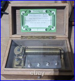 Vintage Swiss Thorens Pre Reuge Music Box 50 Notes 3 Songs, AL 350