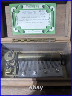 Vintage Swiss Thorens Pre Reuge Music Box 50 Notes 3 Songs, AL 350