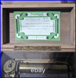 Vintage Swiss Thorens Pre Reuge Music Box 50 Notes 3 Songs, AL 350