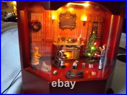 Vintage THOMAS PACCONI Electric Music Box Christmas Plays Music Wood