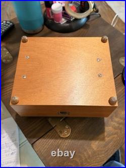 Vintage THORENS Music Box with10 Metal Music Discs made in Switzerland