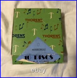 Vintage THORENS Music Discs for AD 30 Automatic Music Box Original Box of 10