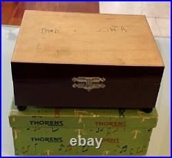 Vintage THORENS Switzerland Disc Mechanical Music Box w 4 Disc + Original Box