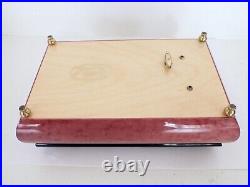 Vintage The San Francisco Music Box Wood Inlay Lacquered Jewelry Box Italy