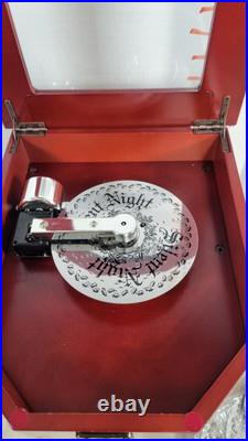 Vintage Thomas Pacconi Christmas Electric Music Box 6 Discs Tested Works Vintage Thomas Pacconi Christmas Electric Music Box 6 Discs Tested Works