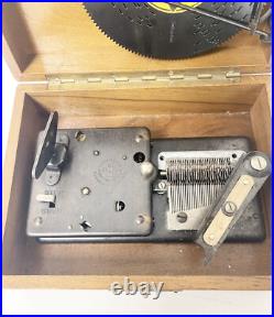 Vintage Thorens 30 Note Swiss 4.5 Disc Music Box with 25 Disc Free Shipping