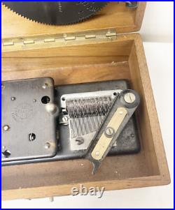 Vintage Thorens 30 Note Swiss 4.5 Disc Music Box with 25 Disc Free Shipping
