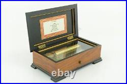 Vintage Thorens 6 Song Music Box 9 Inch Box Swiss Made Please Read