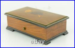 Vintage Thorens 6 Song Music Box 9 Inch Box Swiss Made Please Read