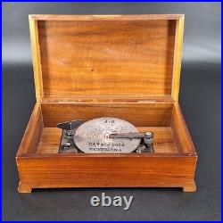 Vintage Thorens Disc Music Box Switzerland Plays Cavalleria Rusticana Wood Box