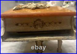 Vintage Thorens Grand Piano Swiss Music Box Butterscotch Bakelite Working Vintage Thorens Grand Piano Swiss Music Box Butterscotch Bakelite Working