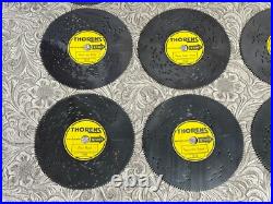 Vintage Thorens Music Box 21 Metal Disk Records Switzerland LOT Christmas Titles Vintage Thorens Music Box 21 Metal Disk Records Switzerland LOT Christmas Titles