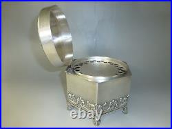 Vintage Thorens Music Box Silver Cigarettes Case Made In Denmark (Watch Video)