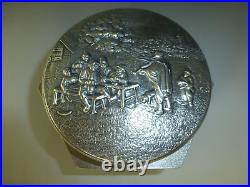 Vintage Thorens Music Box Silver Cigarettes Case Made In Denmark (Watch Video)