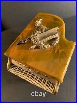 Vintage Thorens Piano Music Cigarette Box Bakelite Top Plays Lara's Theme
