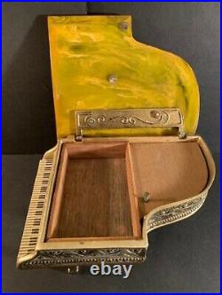 Vintage Thorens Piano Music Cigarette Box Bakelite Top Plays Lara's Theme
