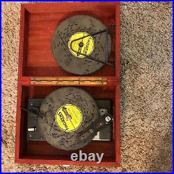 Vintage Thorens Swiss 4.5 Disc Music Box with 6 Discs