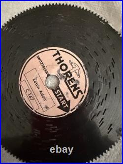 Vintage Thorens Swiss Automatic Disc Music Box with 2 Discs Working Wood Case