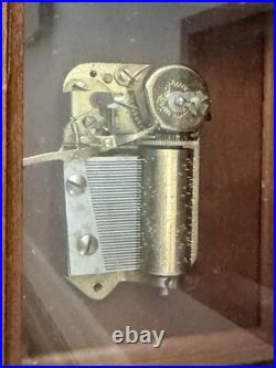 Vintage Thorens Swiss Made Wind-Up Music Box Single Tune 38 Key