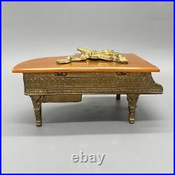 Vintage Thorens Swiss Music Box Marble Butterscotch Catalin Bakelite Grand Piano