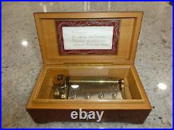 Vintage Thorens Swiss Music Box Wooden Inlaid 4 Songs Weeding Match & More