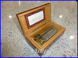 Vintage Thorens Swiss Music Box Wooden Inlaid 4 Songs Weeding Match & More