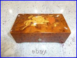 Vintage Thorens Swiss Music Box Wooden Inlaid 4 Songs Weeding Match & More