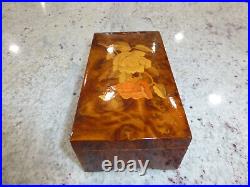 Vintage Thorens Swiss Music Box Wooden Inlaid 4 Songs Weeding Match & More