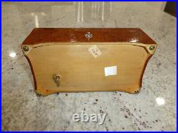 Vintage Thorens Swiss Music Box Wooden Inlaid 4 Songs Weeding Match & More