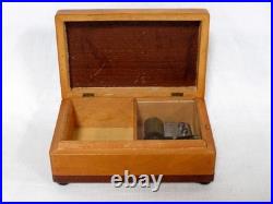 Vintage Thorens Swiss Wooden Music Box with Clear Display Movement VIDEO
