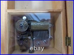 Vintage Thorens Swiss Wooden Music Box with Clear Display Movement VIDEO