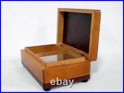Vintage Thorens Swiss Wooden Music Box with Clear Display Movement VIDEO