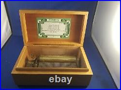 Vintage Thorens Switzerland No 32 Music Box, 6 Song 1963