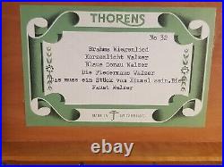 Vintage Thorens Switzerland No 32 Music Box, 6 Song 1963