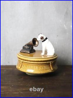 Vintage Victor Music Box Nipper Dog Pottery retro