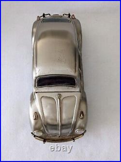 Vintage Volkswagen Beetle Music Box Decanter & Glasses 15 Metal