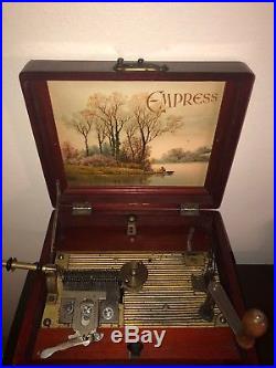 Vintage WORKING EMPRESS MUSIC BOX (VICTORIAN ERA PRE-1900) Similar to REGINA