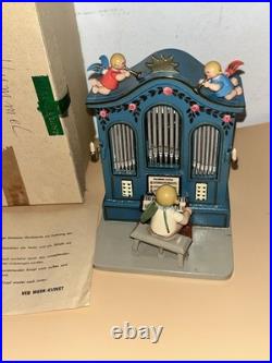 Vintage Wendt & Kuhn Music Box Angel Playing Organ Wood Germany Parts Repair