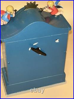 Vintage Wendt & Kuhn Music Box Angel Playing Organ Wood Germany Parts Repair