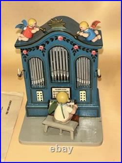Vintage Wendt & Kuhn Music Box Angel Playing Organ Wood Germany Parts Repair