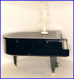 Vintage Wonderland Black Grand Piano Music Box Assorted Classic Tune Ballerina
