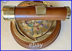 Vintage Wood Brass Kaleidoscope Music Box Somewhere in Time Song Winding Key