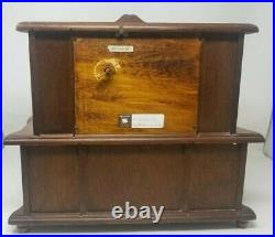 Vintage Wood Musical Jewelry Box withStriking Bells RARE Sankyo