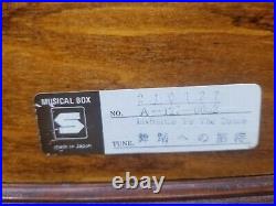 Vintage Wood Musical Jewelry Box withStriking Bells RARE Sankyo