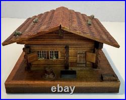 Vintage Wooden Swiss chalet music box with Thorens movement