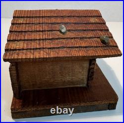 Vintage Wooden Swiss chalet music box with Thorens movement