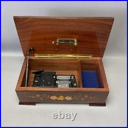 Vintage Wooden THORENS Wood MUSIC BOX with 7 DISCS SWITZERLAND