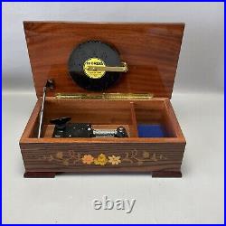 Vintage Wooden THORENS Wood MUSIC BOX with 7 DISCS SWITZERLAND